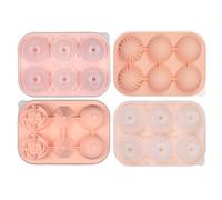 Bac à glaçons rond en silicone à 6 cavités en forme de rose haute efficacité pour boissons créatives et fêtes Outil de cuisine Plateau en silicone facile à remplir