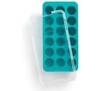 Bac à glaçons rond turquoise avec couvercle - Lékué - Bleu - Caoutchouc Bleu G