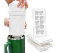 Bac à glaçons - Set de 3 moules - 10 glaçons chacun - Plastique sans BPA - Mécanisme rotatif