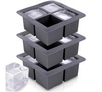 Bac à glaçons silicone XXL 15.5x15.5x6 cm 3 pcs moule glaçons boissons