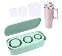 Bac à glaçons Stanley en silicone avec couvercle - Moule à grands glaçons en silicone vert