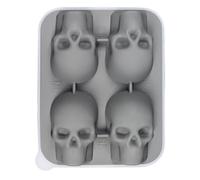 Bac à glaçons Tête de Mort | Moule en silicone Halloween 4 cavités, bac à glaçons tête de mort et os effrayants pour boissons horrifiques, fêtes d'Halloween ou fêtes de hurlements