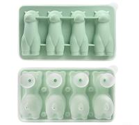 Bac à glaçons unique en alpaga avec couvercle complet et ligne de mesure pour des niveaux de remplissage précis, minimise les débordements et assure des formes de glace uniformes (vert)