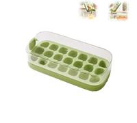 Bac à glaçons vertical, moule à glaçons domestique de grande capacité, Bacs à glaçons à dégagement facile, Bac à glaçons en silicone avec couvercle et boîte de rangement (Vert)
