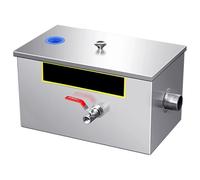 Bac À Graisse Commercial, Entrée Par Le Haut, Séparateur de Graisse en Acier Inoxydable, Adapté aux Restaurants, Cafétérias, Éviers de Cuisine(Small)