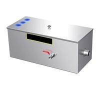 Bac À Graisse Commercial, Entrée Par Le Haut, Séparateur de Graisse en Acier Inoxydable, Adapté aux Restaurants, Cafétérias, Éviers de Cuisine(Large)