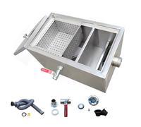 Bac À Graisse Commercial, Intercepteur En Acier Inoxydable, Entrée Supérieure, Intercepteur de Graisse Pour Cuisine de Restaurant Sous Évier/50 * 29 * 29Cm/20 * 11 * 11In