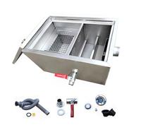 Bac À Graisse Commercial, Intercepteur En Acier Inoxydable, Entrée Supérieure, Séparateur de Graisse Sous Évier Pour Outils de Cuisine de Restaurant À Domicile/Color/40 * 25 * 23Cm/16 * 10 * 9In
