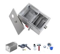 Bac À Graisse Commercial, Séparateur Eau-Huile Des Eaux Usées, Intercepteur En Acier Inoxydable Pour Restaurants À Domicile Sous Évier/60 * 30 * 29Cm/24 * 12 * 11In