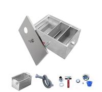 Bac À Graisse Commercial, Séparateur En Acier Inoxydable Sous Évier, Intercepteur À Entrée Supérieure Pour Cuisine de Restaurant/45 * 25 * 23Cm/18 * 10 * 9In