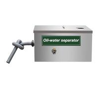 Bac À Graisse Commercial Sous Évier, Entrée Par Le Haut, Séparateur de Graisse en Acier Inoxydable, Adapté aux Restaurants, Cafétérias, Cuisines(Small)