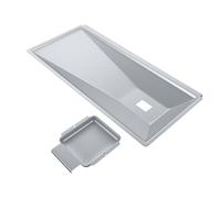 Bac à graisse de rechange pour barbecue Royal Gourmet GD4002T 4 brûleurs | Cuillères en acier émaillé. Antirouille, résistant à la chaleur. Retient la graisse, empêche les flambées. Drainage lisse