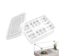 Bac à incubation pour reptiles - 10 porte-œufs en cellulose - Boîte à œufs compacte et légère - Organiseur portable pour lézards, lions et crinières