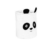 Atmosphera Bac à jouets Panda Andy Noir et blanc D35x40 cm