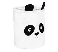 Atmosphera Bac à jouets Panda Andy Noir et blanc D35x40 cm