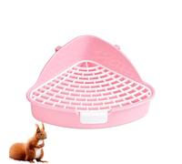 Bac à lapin triangulaire haute capacité avec garde-corps haute anti | éclaboussures, cuvette d'angle pour animaux de compagnie avec plateau réutilisable pour lapins, chats, chinchillas et