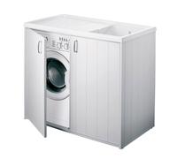 Negrari 6008s Meuble de machine à laver réversible en résine Blanc 109 x 60 x 94 cm