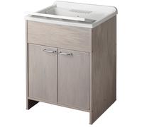 BAC À LAVER AVEC MEUBLE CHÊNE 60X50 EN PVC CM MOD. GARDEN