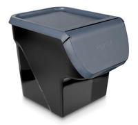 Bac à légumes et fruits avec couvercle, anthracite, 13 l