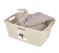 Bac à linge Curver Jute 46 L, crème