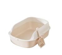 Bac à litière à Dessus Ouvert avec bac à litière for Animaux de Compagnie Amovible Semi-fermé à côté Haut Facile à Nettoyer, Toilettes for Chats for l'intérieur bac litiere pour Chat(Wit)
