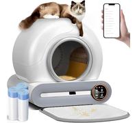 Bac à litière automatique autonettoyant XXL avec application, modèle fermé pour grands chats de type A