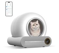 Bac à litière automatique pour chat - 65 l - Avec une très grande capacité - Compartiment de 9 l - Contrôle par application - Déodorant ionique pour plusieurs chats