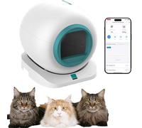 Bac à litière automatique pour chat, auto-nettoyant, grande capacité de 65 L, contrôle des odeurs, bac à litière robot contrôlé par application pour plusieurs chats