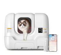 Bac à litière automatique pour chat avec auto-nettoyage, remplissage de sable, scellage et changement de sac, nettoyage en un clic, neutralisation des odeurs, contrôle par application, capteurs de
