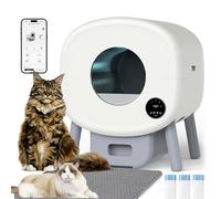 Bac à litière automatique pour chat, bac à litière autonettoyant, toilettes pour chat anti-éclaboussures, nettoyage en un clic