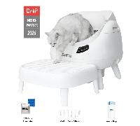 Bac à litière autonettoyant CATLINK Open-X C Open (blanc ?) avec marches