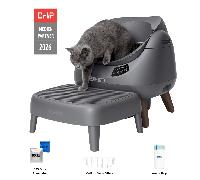 Bac à litière autonettoyant CATLINK Open-X C Open (gris) avec marches