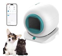 Bac à LitièRe Autonettoyant pour Chat : Bac à LitièRe Automatique, Bac à LitièRe Extra Large De 65 L avec ContrôLe par Application, Protection De SéCurité Et éLimination des Odeurs.,Green