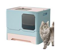 Bac à litière avec couvercle, bacs à litière fermés pour chat | Bac à litière à entrée supérieure avec couvercle,Bac à litière pour chat bac à litière grand bac à litière pour chat avec tiroir et pell