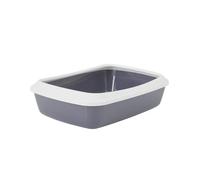 Bac à litière avec rebord pour chat Nobby Pet Iriz Gris TU