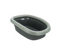 Trixie Bac à litière Be Eco Carlo avec rebord 31 x 14 x 43 cm Anthracite, gris et vert pour chat