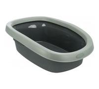 Trixie Bac à litière Be Eco Carlo avec rebord 31 x 14 x 43 cm Anthracite, gris et vert pour chat