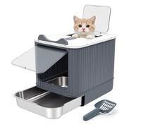 Bac à Litière Chat Fermé, Maison de Toilette pour Chat avec Couvercle, Pelle, Tiroir, Filtre à Charbon - Anti-Odeur, Facile à Nettoyer - pour Chats Jusqu’à 5,4kg