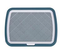 Bac À Litière Chien, Plateau D'entraînement avec Grille Détachable, Taille Moyenne Bleue - Facile À Nettoyer, Conception Antidébordement, Adapté Aux Petits Chiens (Bleue)