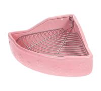 Bac À Litière d'angle Lapin - Toilette Petit Animal Forme Éventail Anti-Renversement | Plateau Éducation Propreté Métal ABS Robuste | Cage Gain De Place pour Cochon d'Inde Chinchilla Furet