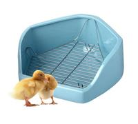 Bac à litière d'angle pour petits animaux - Bac à litière d'angle pour cage à petits animaux - Pour l'intérieur - Toilette pour animaux en forme de pentagones pour poules et canards
