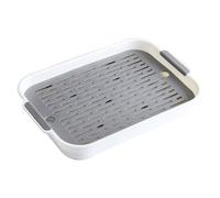 Bac à litière de Lapin 9.7x14.4x2 '' 2 Niveaux Litter Box Plastic Rectangulaire Bunny Toilet de litière cobaye