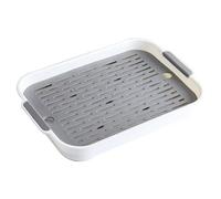 Bac à litière de Lapin, bac à litière de Lapin 2 Niveaux, Toilettes en Plastique rectangulaire pour Animaux Compagnie pour Le Hamster Furet Cochon Cochon Guinée / 7, 3x10.6x1