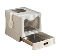 Bac à Litière fermé avec Couvercle et Pelle, Bac à Litière Pliable pour Chats jusqu'à 33 LB, Bac à Litière Couvert pour Chat, Entrée Avant et Sortie Supérieure, Facile à Nettoyer