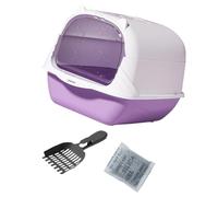 Bac à litière fermé extra large pour chats avec filtre anti-odeurs et pelle amovible pour un entretien simple - Bac à litière surdimensionné pour chats avec filtre supérieur