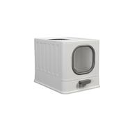 Bac à litière fermé for Chat avec Couvercle et tiroir, entrée Avant, Sortie supérieure, bac à litière for Chat, Nettoyage Facile(Grey)