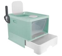Bac à Litière Fermé, Maison de Toilette,Litière Automatique pour Chats avec des Rayons ultraviolets,Tiroir Amovible,Filtre Qui réduit Les Mauvaises odeurs (48 x 37 x 38 cm Vert)