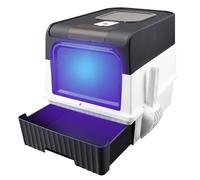 Bac à litière fermé pour Chat, bac à litière Pliable de Voyage avec Couvercle Amovible, 48x35x36cm, Grande capacité, stérilisation UV, Filtre désodorisant, Conception de tiroir (Noir)