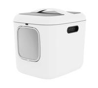 Bac à litière fermé - ROTHO - Biala XL - Blanc - Double filtre à charbon - Porte magnétique