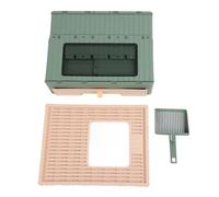 Bac à litière fermé |Toilettes Pliables pour Chat à entrée supérieure avec tiroir |Minimise Les éclaboussures de litière/Suivi pour Chats et Chatons Adultes |Entretien sans (Verte)